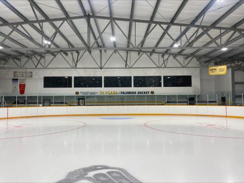 Image Depicts Entrance View of the Char-Lan Arena in Williamstown
